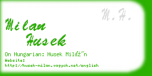 milan husek business card